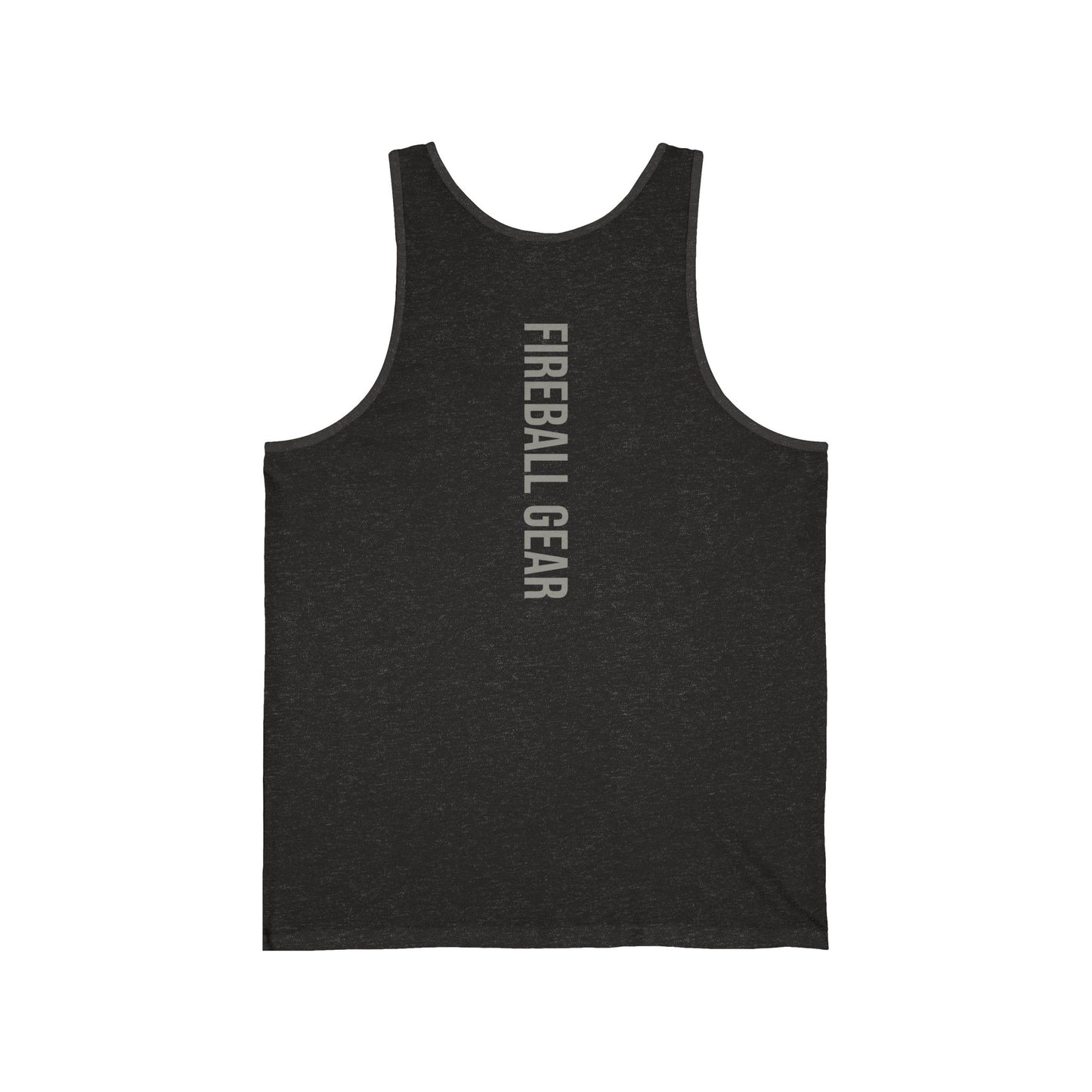 Fireball Gear - Flame & Gear - Gray & White - Jersey Tank Top
