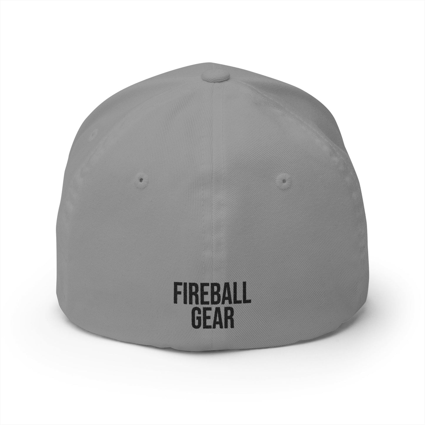 Beast Mode Series - Flame & Gear Circle - FlexFit Embroidered Baseball Cap