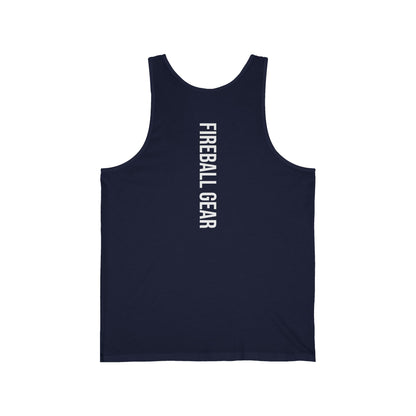 Fireball Gear - Flame & Gear - White - Jersey Tank Top