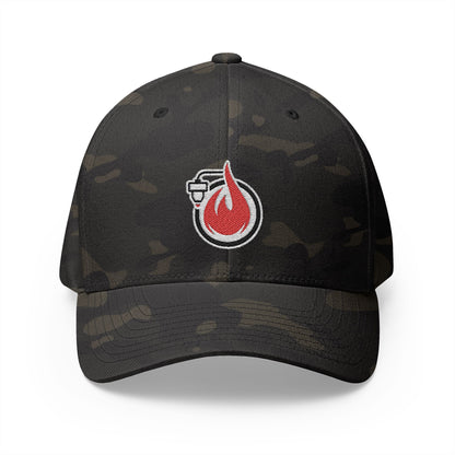 Fireball 3D - Dark Colors - FlexFit Embroidered Baseball Cap