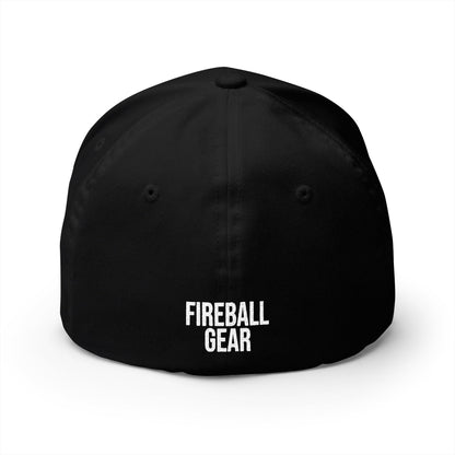 Fireball 3D - Dark Colors - FlexFit Embroidered Baseball Cap