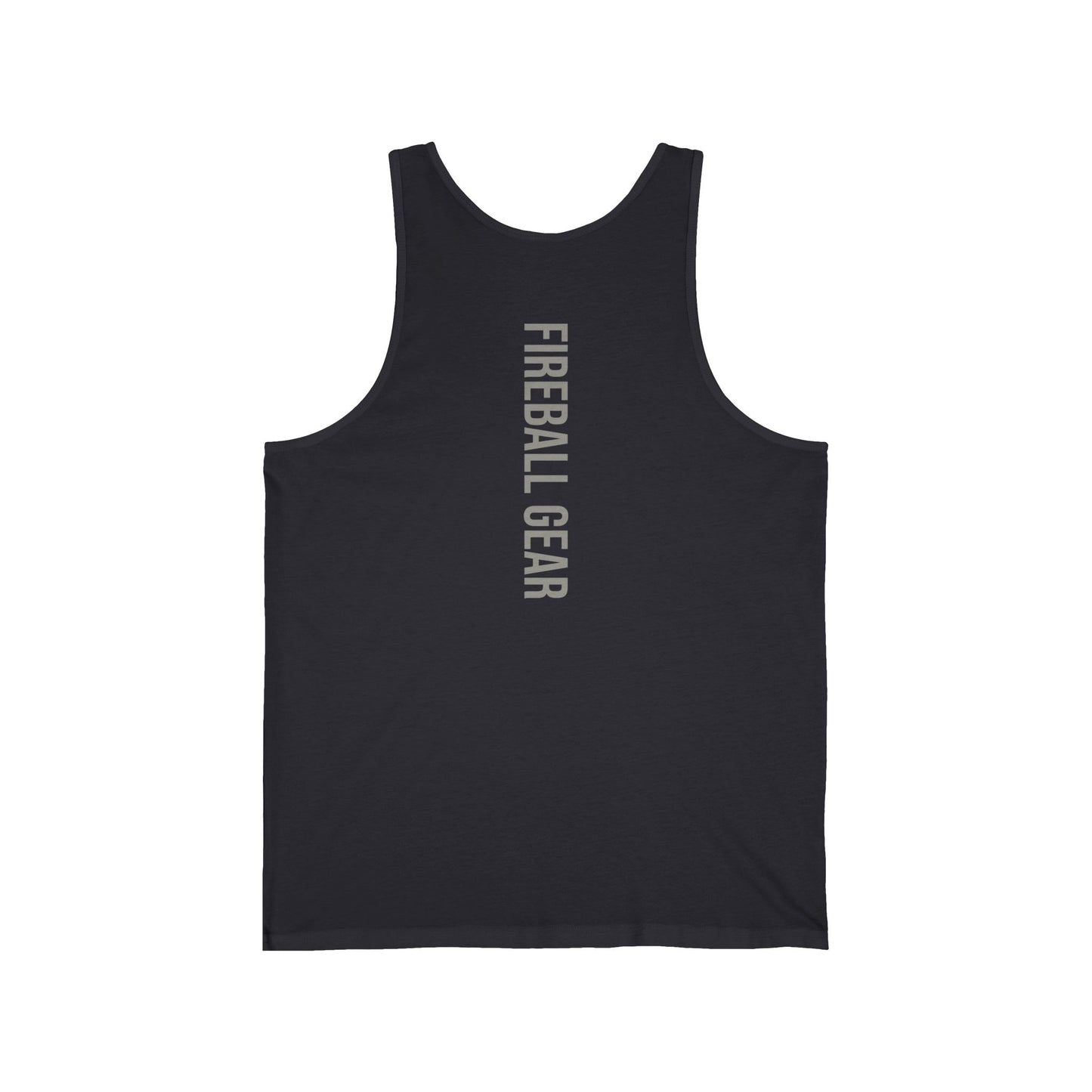 Fireball Gear - Flame & Gear - Gray & White - Jersey Tank Top