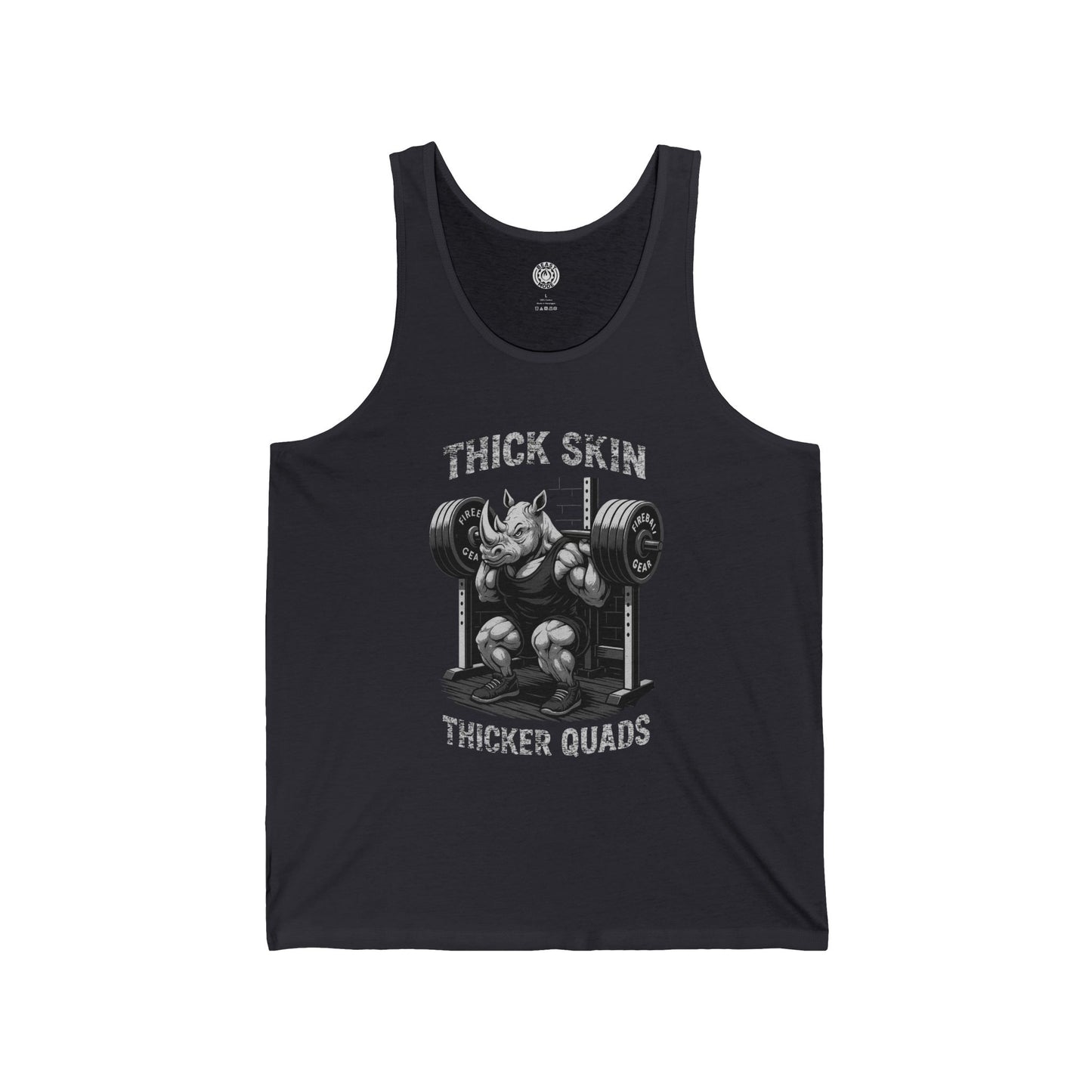 Beast Mode Series - Thick Skin, Thicker Quads - Fitness Jersey Tank Top