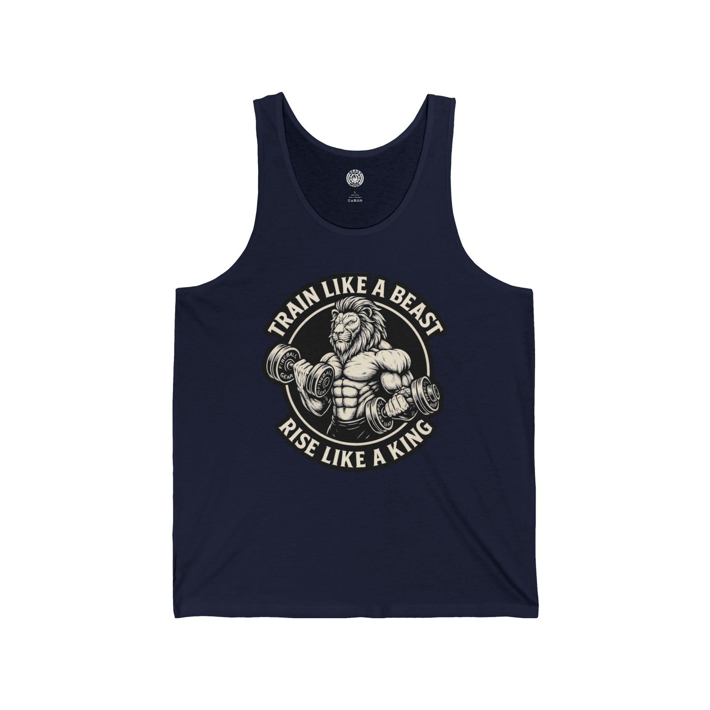 Beast Mode Series - Train Like a Beast, Rise Like a King - Fitness Jersey Tank Top