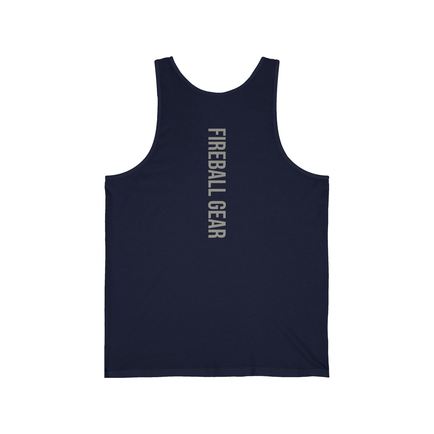 Fireball Gear - Flame & Gear - Gray & White - Jersey Tank Top