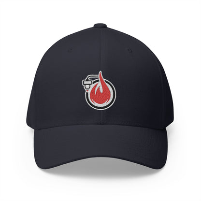 Fireball 3D - Dark Colors - FlexFit Embroidered Baseball Cap