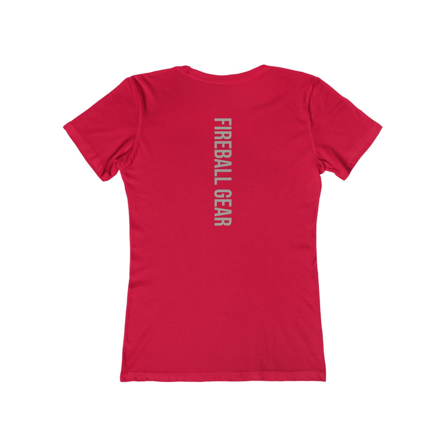 Fireball Gear - Flame & Gear - Gray & White - Women's Slim Fit - Fitness T-shirt