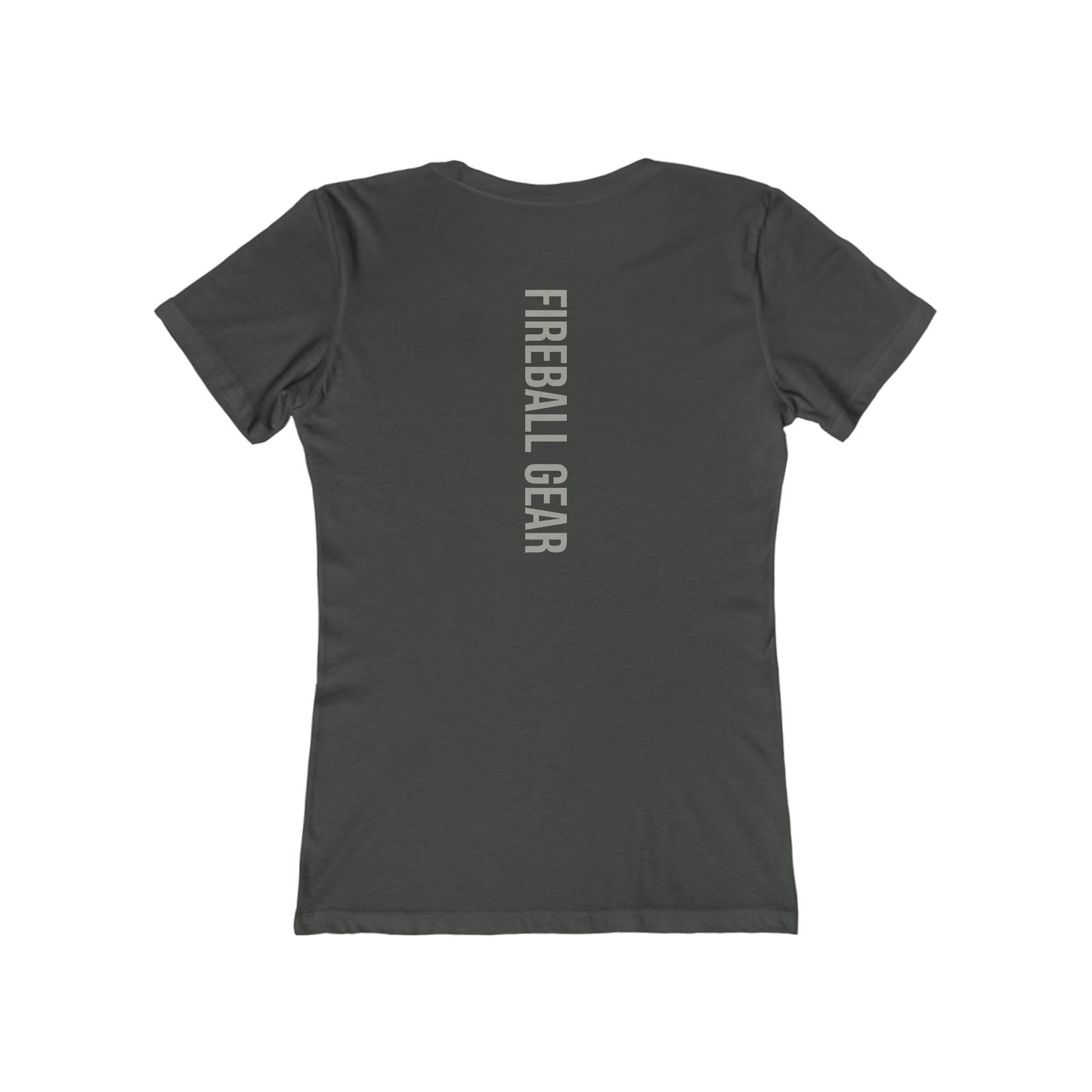 Fireball Gear - Flame & Gear - Gray & White - Women's Slim Fit - Fitness T-shirt