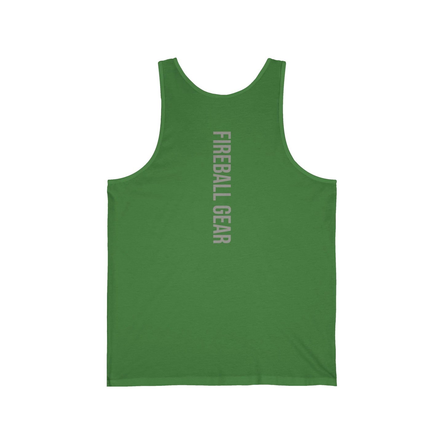 Fireball Gear - Flame & Gear - Gray & White - Jersey Tank Top