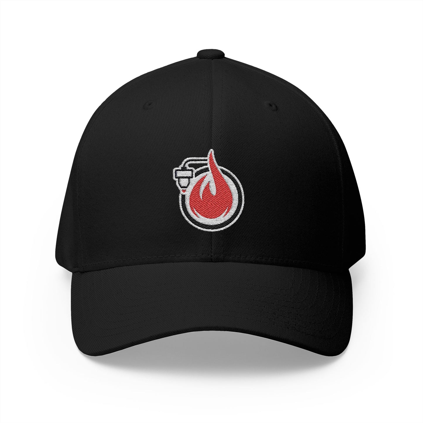Fireball 3D - Dark Colors - FlexFit Embroidered Baseball Cap