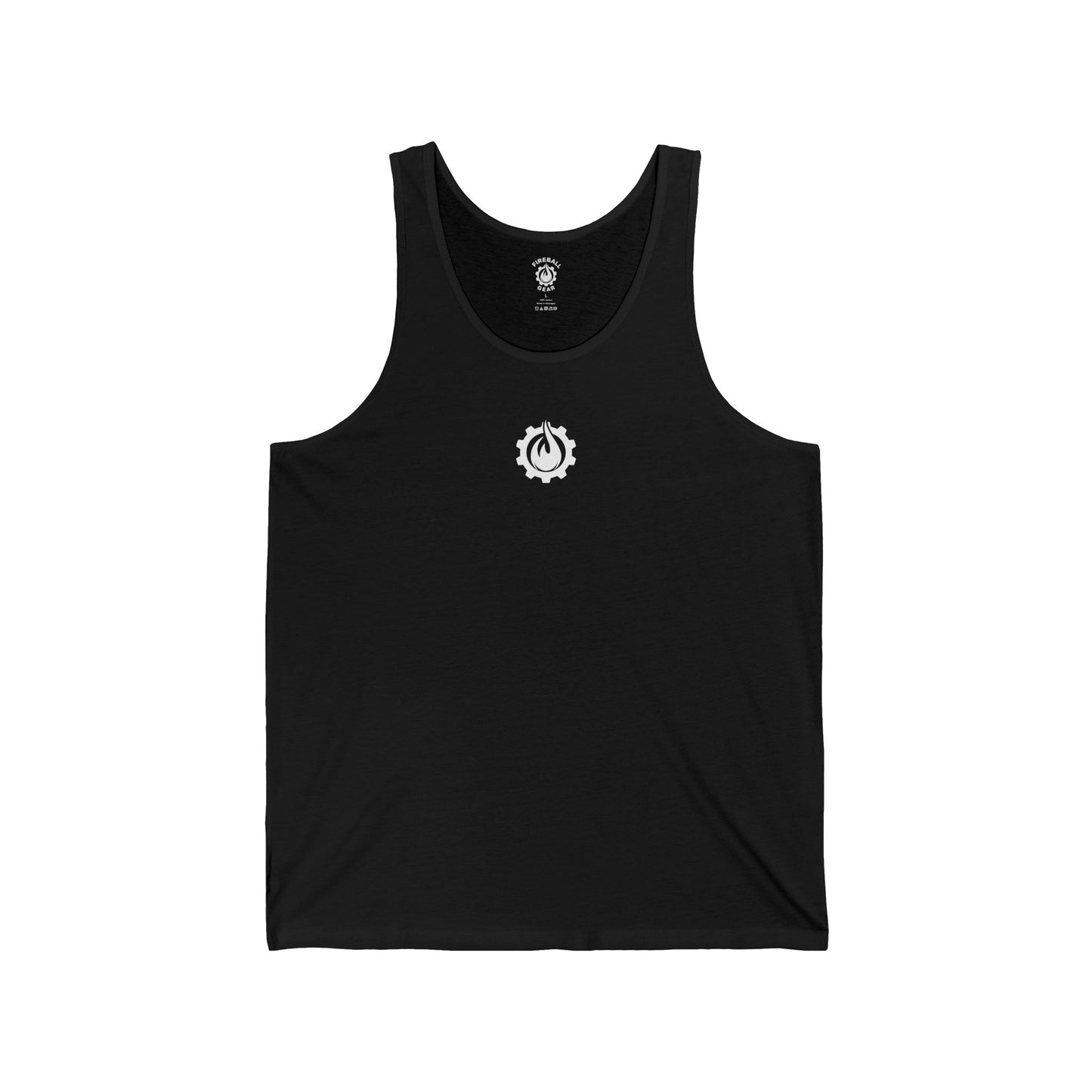 Fireball Gear - Flame & Gear - White - Jersey Tank Top