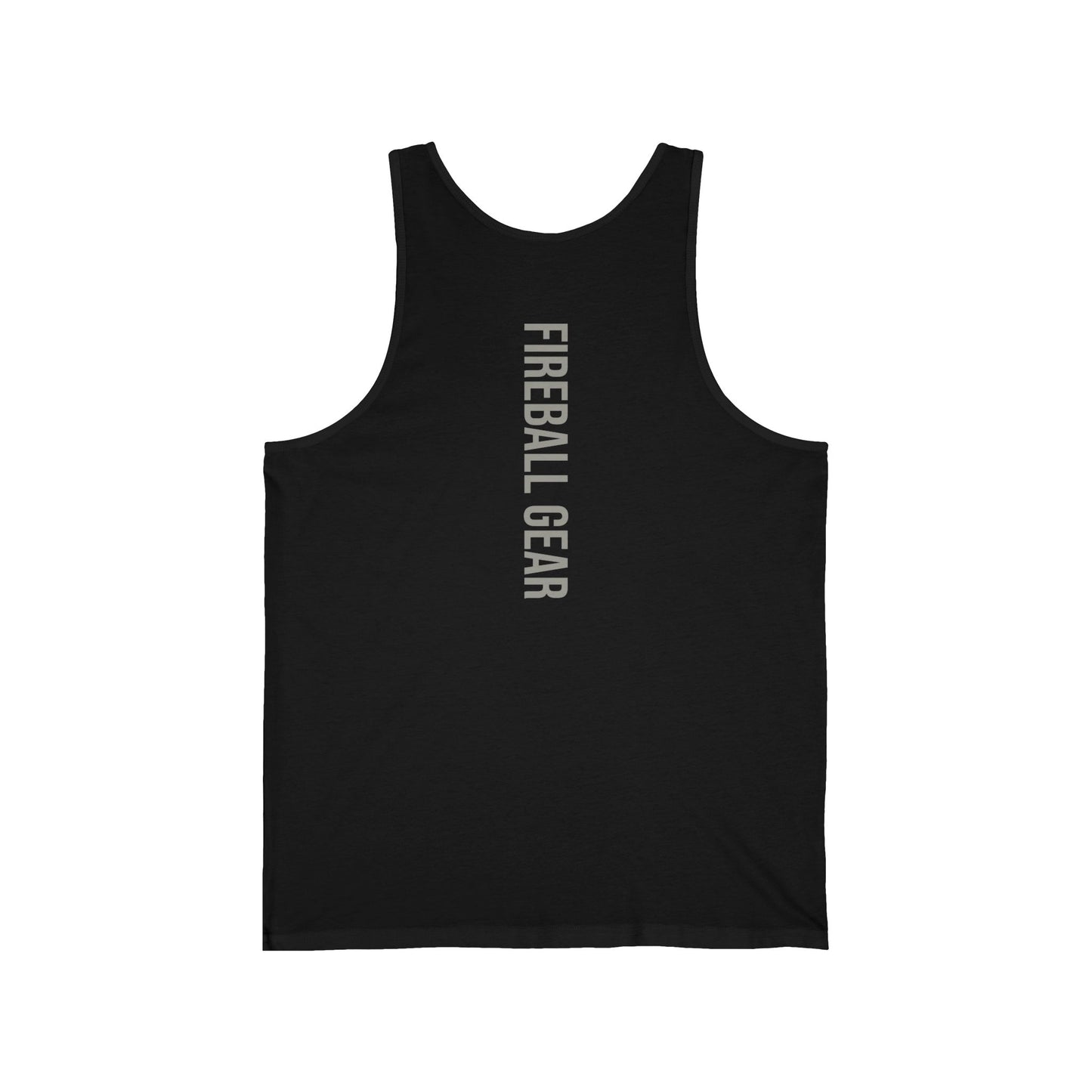 Fireball Gear - Flame & Gear - Gray & White - Jersey Tank Top