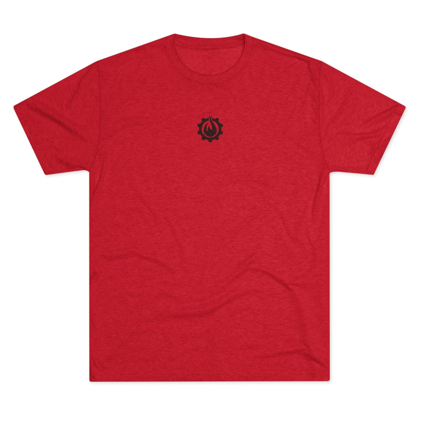 Fireball Gear - Flame & Gear Centered - Black - Triblend T-shirt