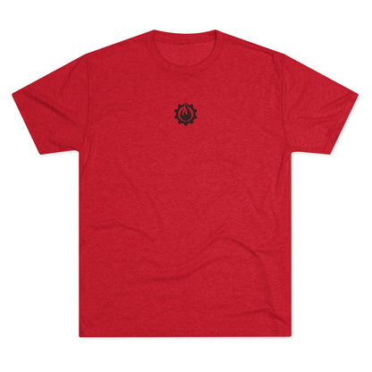 Fireball Gear - Flame & Gear Centered - Black - Triblend T-shirt