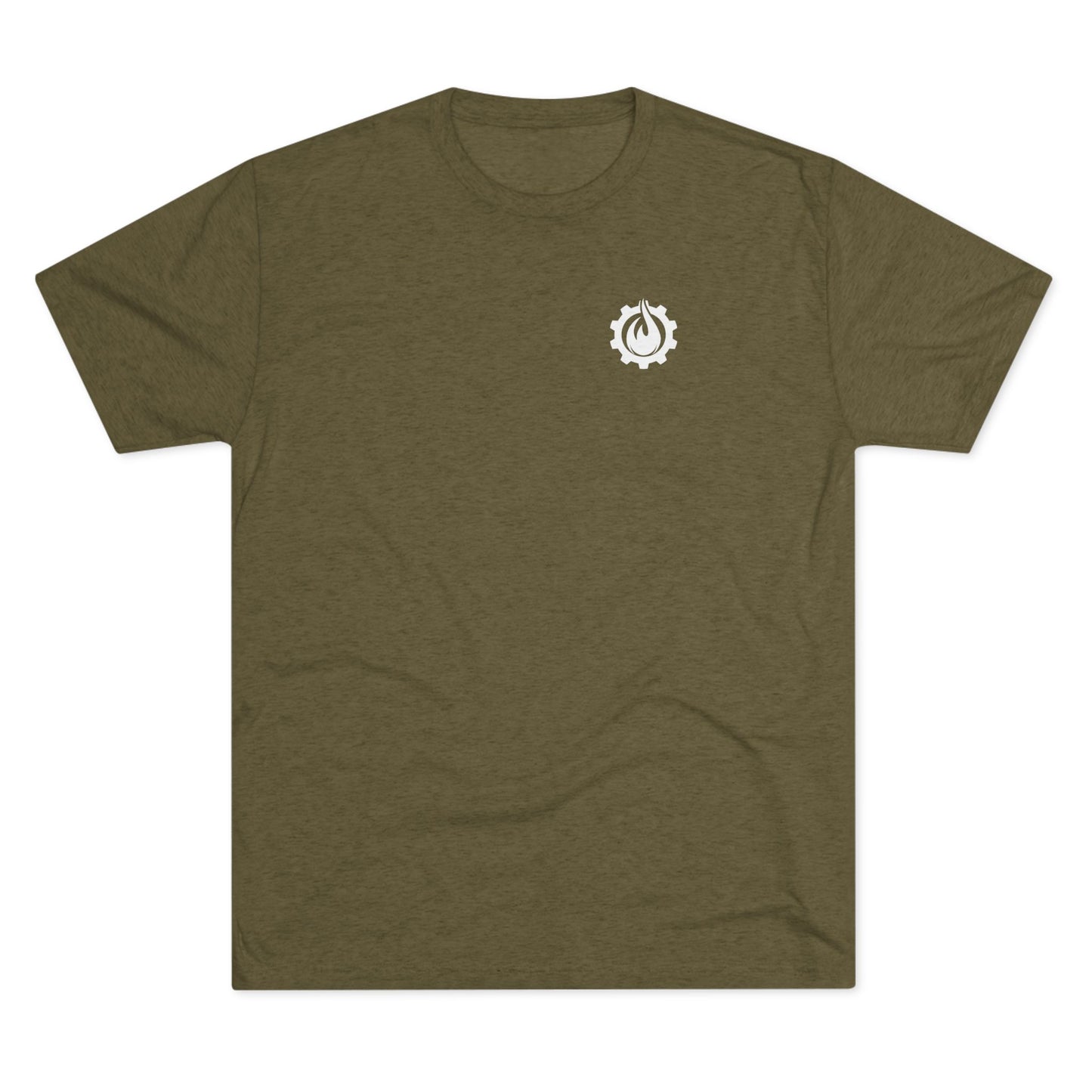 Fireball Gear - Flame & Gear - White - Triblend T-shirt