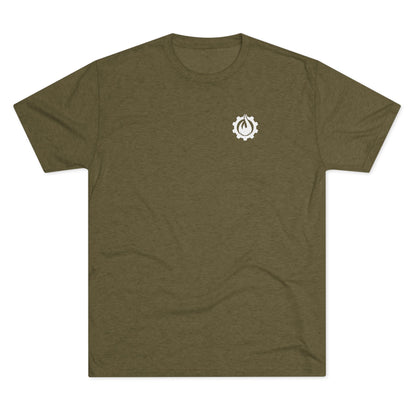 Fireball Gear - Flame & Gear - White - Triblend T-shirt