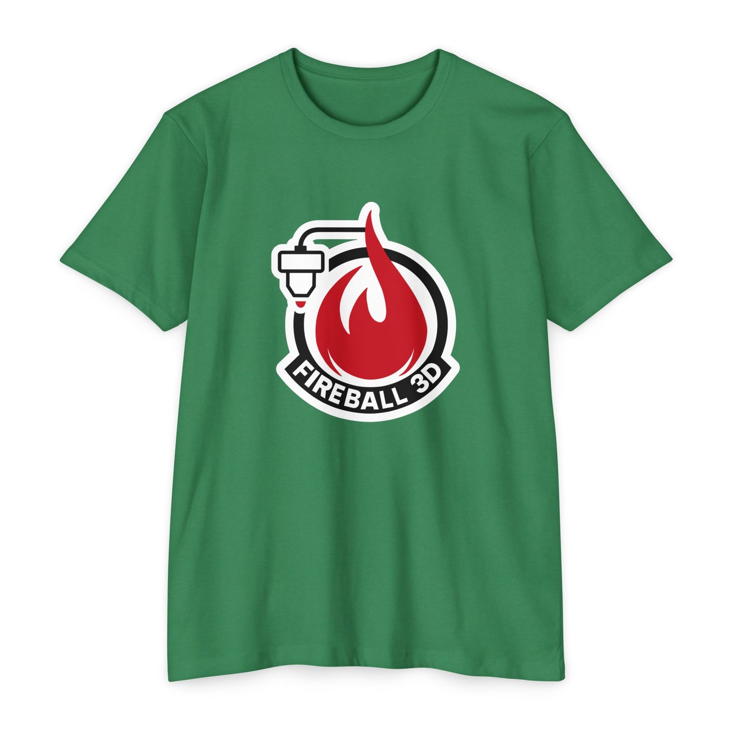 Fireball 3D Logo T-Shirt – Maker | 3D Printing Tee – Premium CVC – Fireball Gear