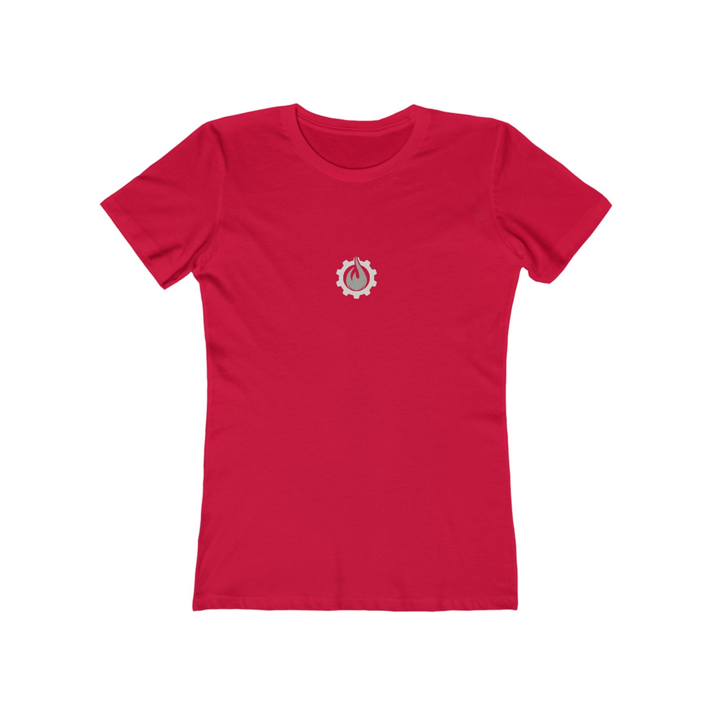 Fireball Gear - Flame & Gear - Gray & White - Women's Slim Fit T-shirt