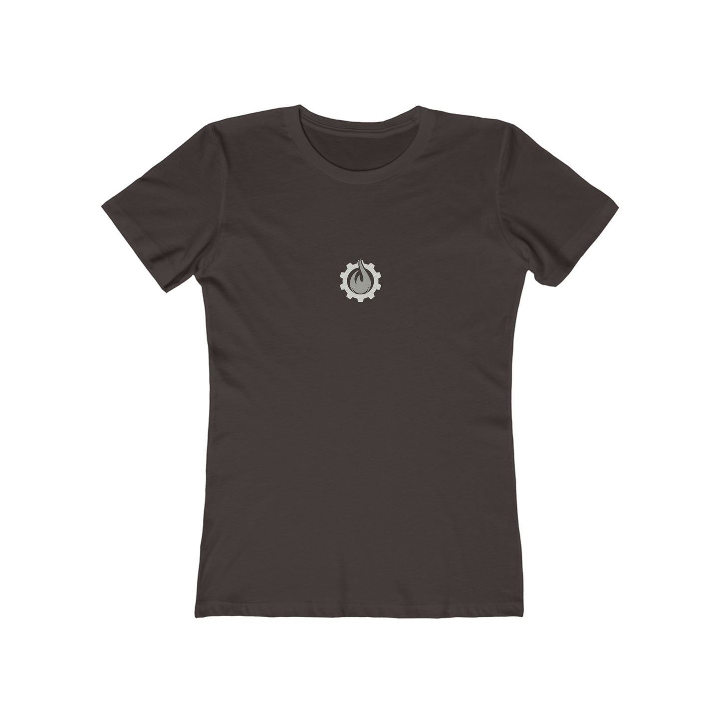 Fireball Gear - Flame & Gear - Gray & White - Women's Slim Fit T-shirt