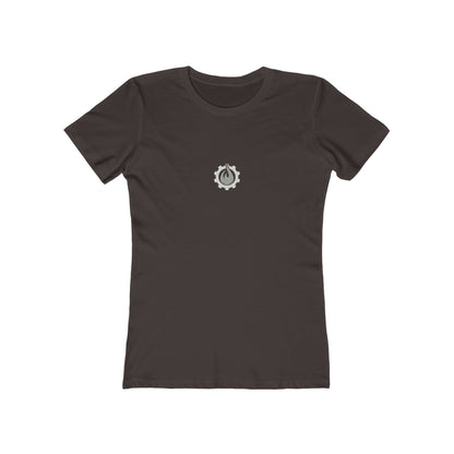 Fireball Gear - Flame & Gear - Gray & White - Women's Slim Fit T-shirt