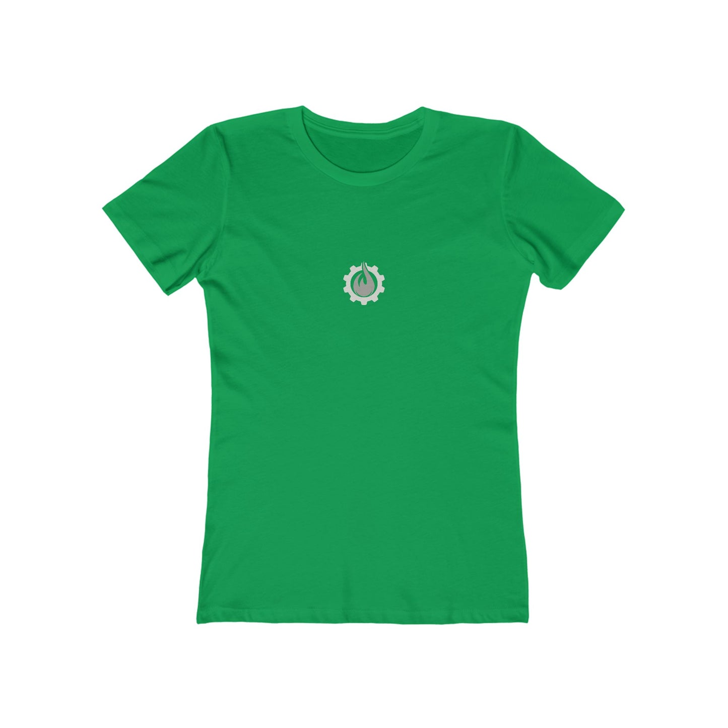 Fireball Gear - Flame & Gear - Gray & White - Women's Slim Fit T-shirt