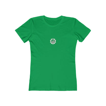 Fireball Gear - Flame & Gear - Gray & White - Women's Slim Fit T-shirt