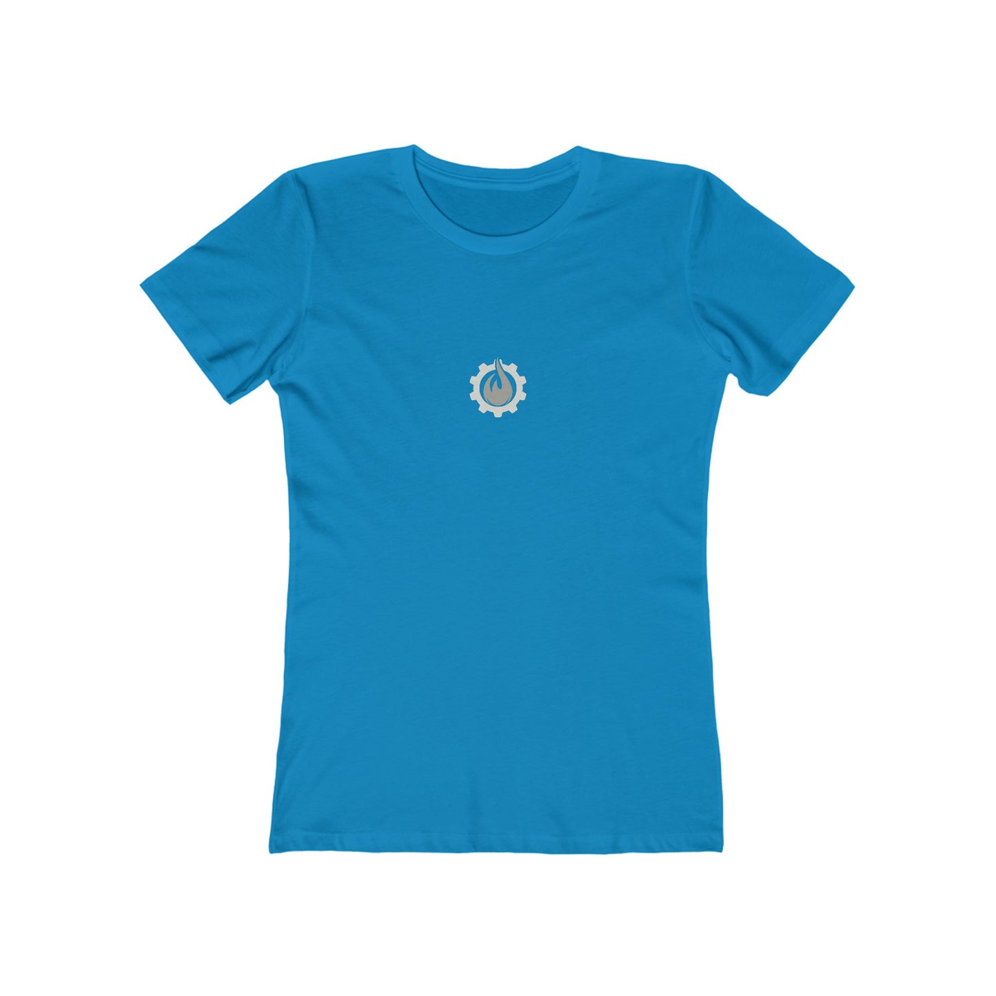 Fireball Gear - Flame & Gear - Gray & White - Women's Slim Fit T-shirt