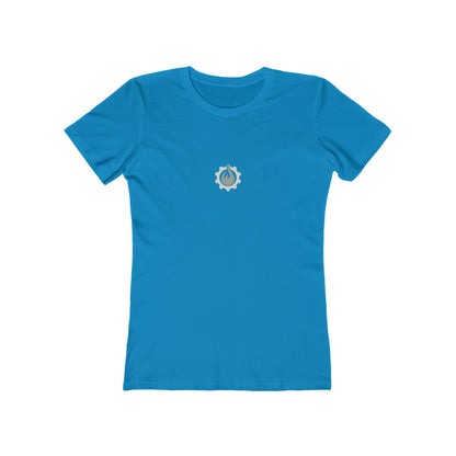 Fireball Gear - Flame & Gear - Gray & White - Women's Slim Fit T-shirt