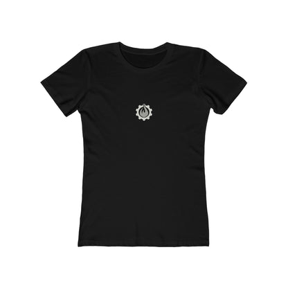 Fireball Gear - Flame & Gear - Gray & White - Women's Slim Fit T-shirt