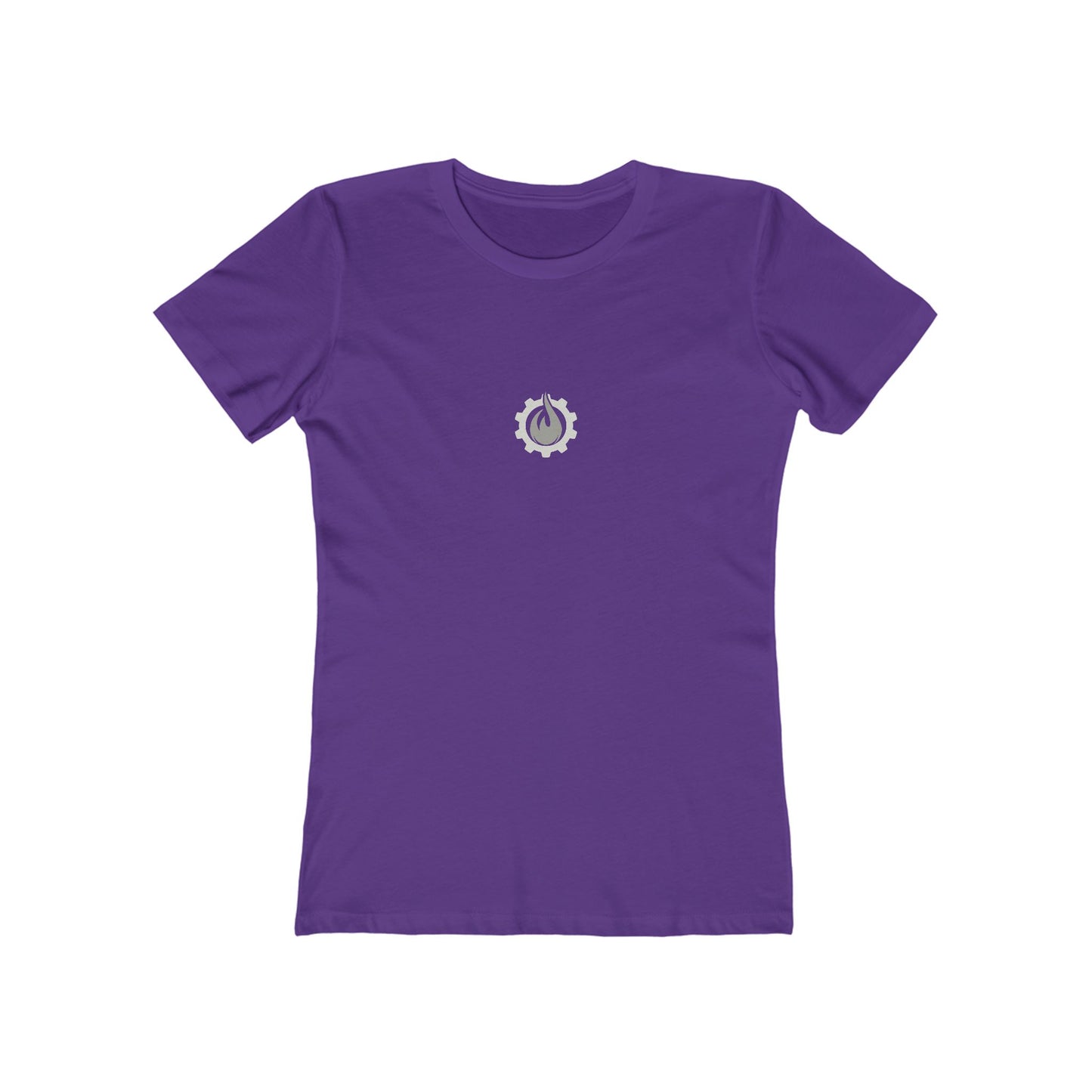 Fireball Gear - Flame & Gear - Gray & White - Women's Slim Fit T-shirt