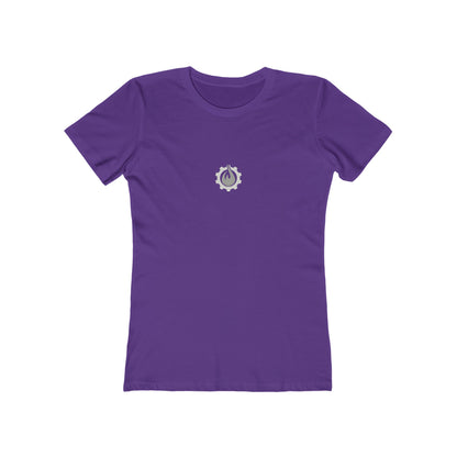 Fireball Gear - Flame & Gear - Gray & White - Women's Slim Fit T-shirt
