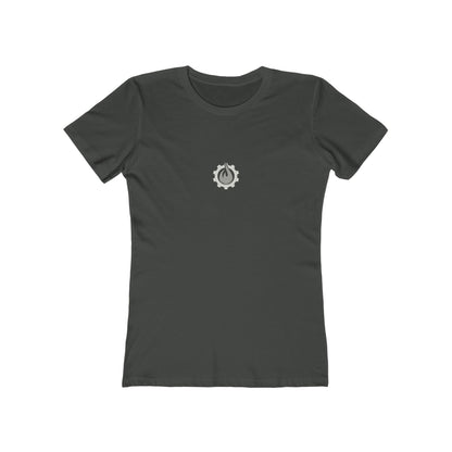 Fireball Gear - Flame & Gear - Gray & White - Women's Slim Fit T-shirt