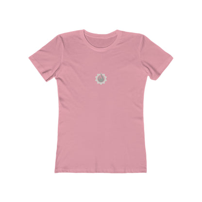 Fireball Gear - Flame & Gear - Gray & White - Women's Slim Fit T-shirt