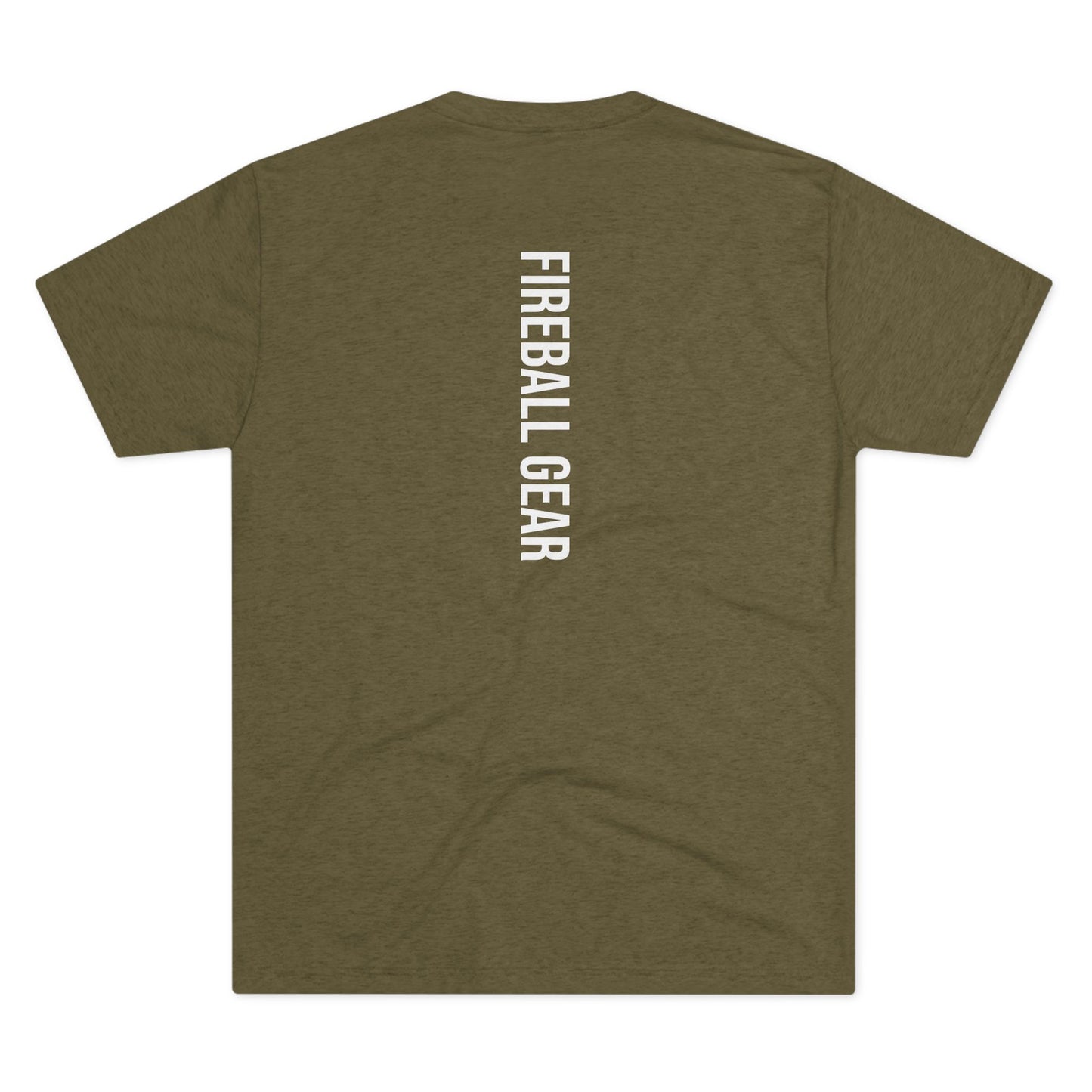 Fireball Gear - Flame & Gear - White - Triblend T-shirt