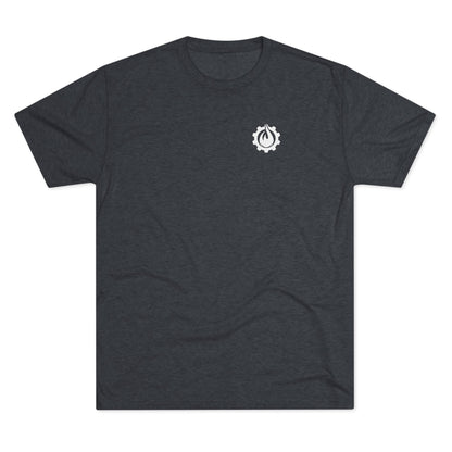 Fireball Gear - Flame & Gear - White - Triblend T-shirt
