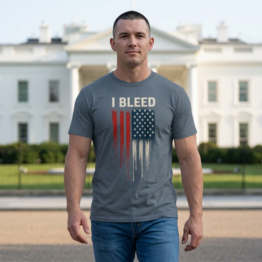 I Bleed - Red, White & Blue - T-shirt