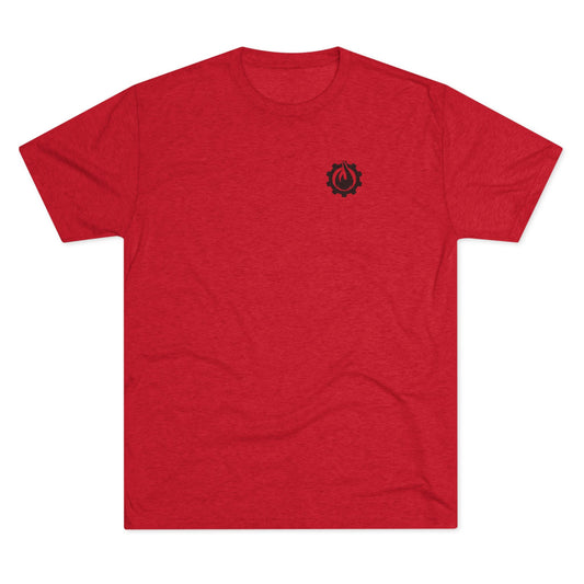 Fireball Gear - Flame & Gear - Black - Triblend T-shirt