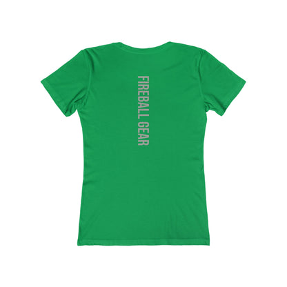 Fireball Gear - Flame & Gear - Gray & White - Women's Slim Fit T-shirt