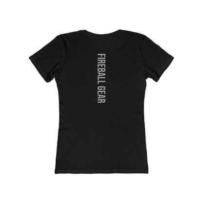 Fireball Gear - Flame & Gear - Gray & White - Women's Slim Fit T-shirt