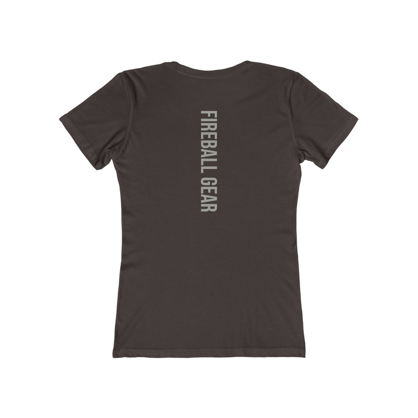 Fireball Gear - Flame & Gear - Gray & White - Women's Slim Fit T-shirt