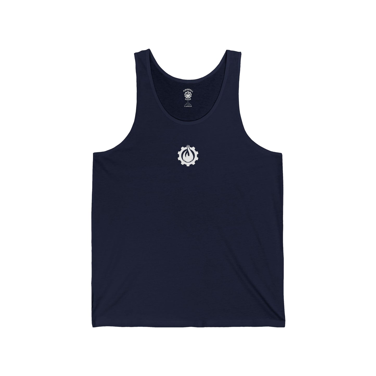 Fireball Gear - Flame & Gear - White - Jersey Tank Top