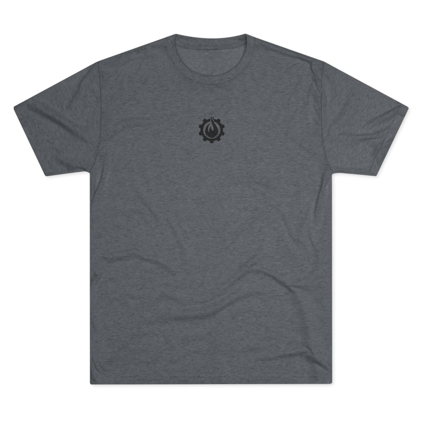 Fireball Gear - Flame & Gear Centered - Black - Triblend T-shirt