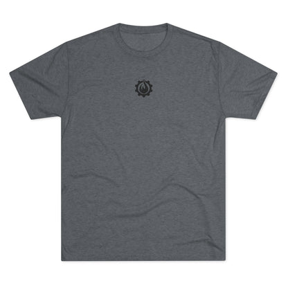 Fireball Gear - Flame & Gear Centered - Black - Triblend T-shirt