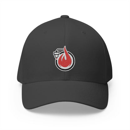 Fireball 3D - Dark Colors - FlexFit Embroidered Baseball Cap