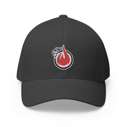 Fireball 3D - Dark Colors - FlexFit Embroidered Baseball Cap