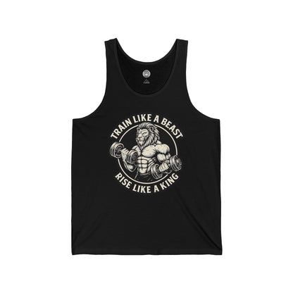 Beast Mode Series - Train Like a Beast, Rise Like a King - Jersey Tank Top