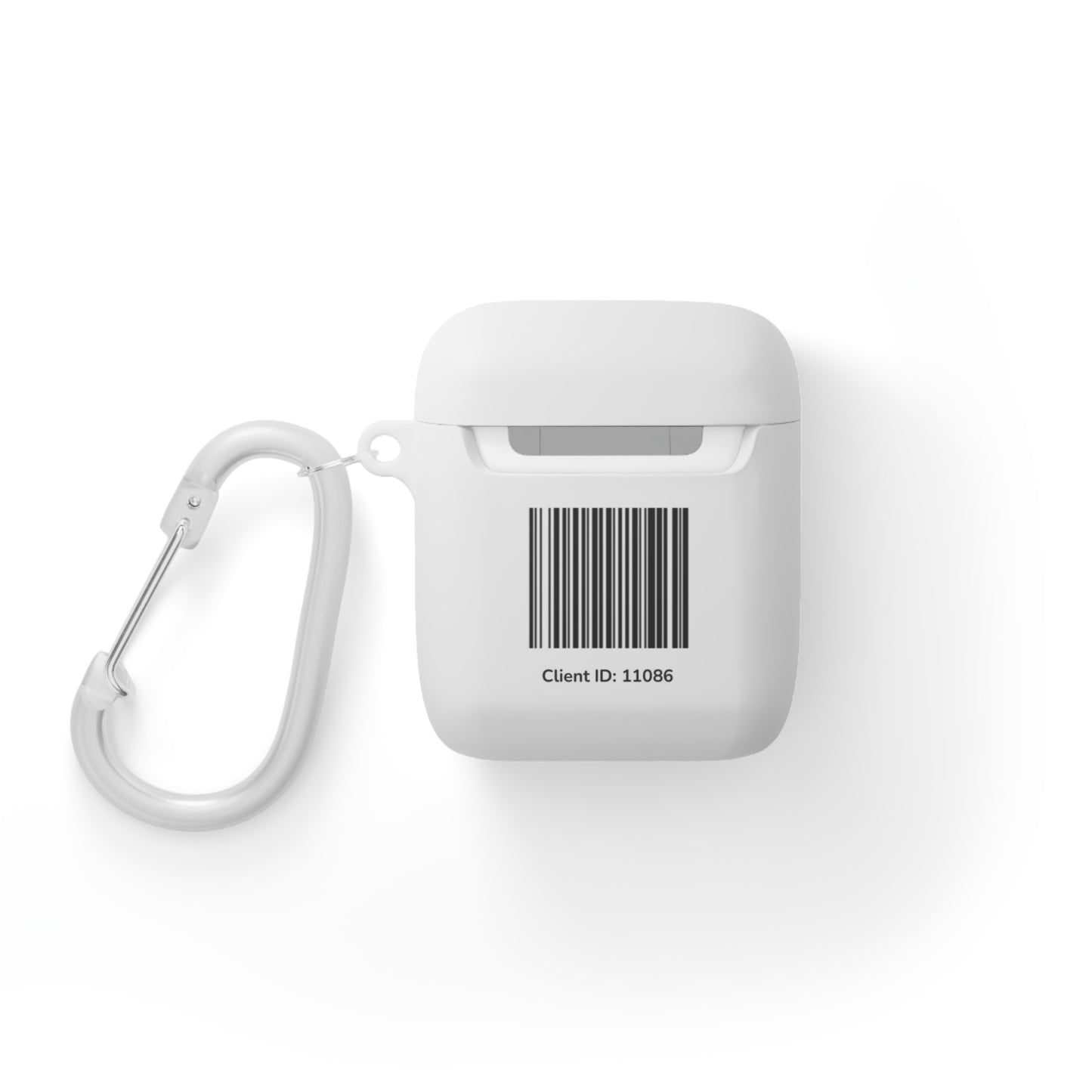 Fireball Gear - Flame & Gear Circle - Black & Red - Upload Own Personal Gym Barcode Image to be Printed on the Back - AirPods Case Cover