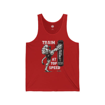 Beast Mode Series - Train at Top Speed - Fitness Jersey Tank Top