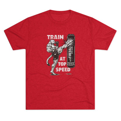 Beast Mode Series - Train at Top Speed - Fitness Triblend T-shirt