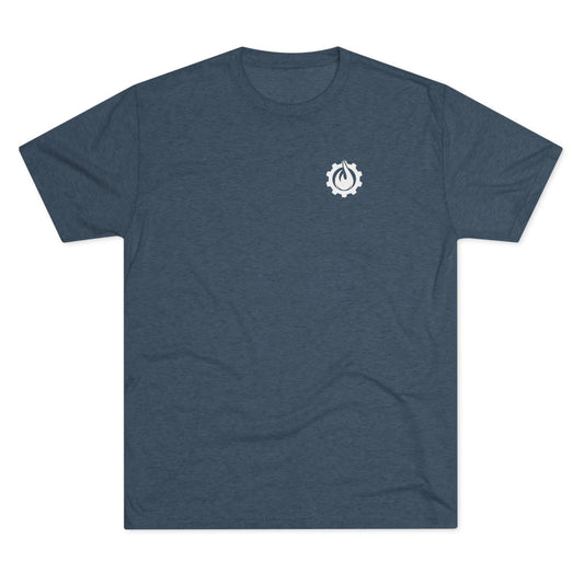 Fireball Gear - Flame & Gear - White - Triblend T-shirt